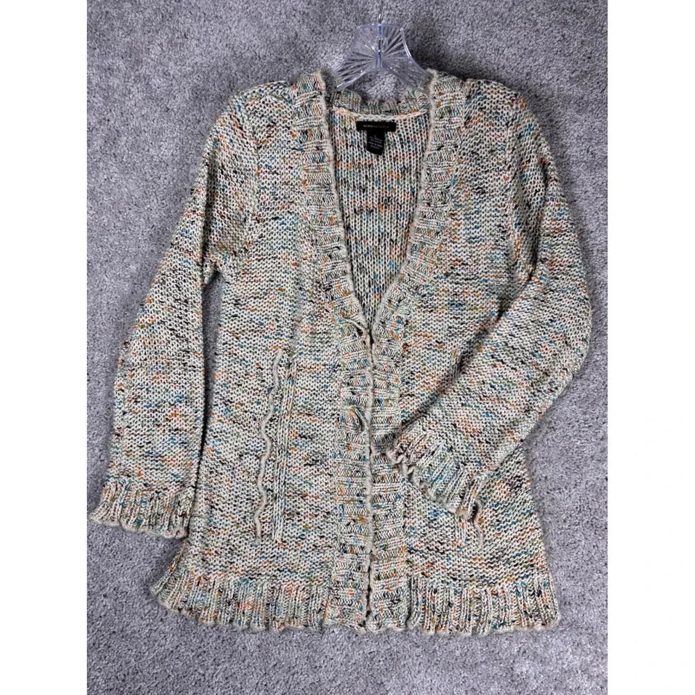 BCBGMAXAZRIA Women's‎ Multicolor Knit Cardigan Sweater Size L (READ)